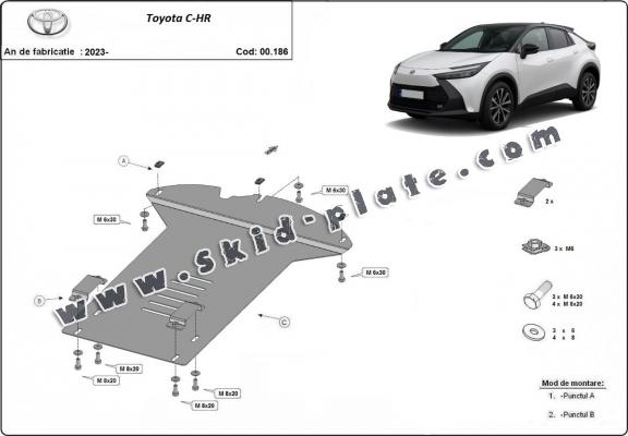 Steel catalytic converter plate/cat lock for Toyota C-HR