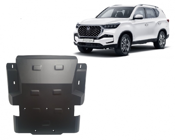 Steel skid plate for SsangYong Rexton