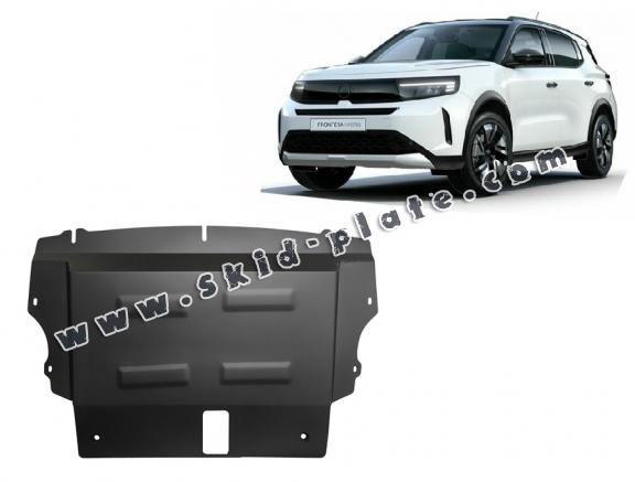 Steel skid plate for the protection of the engine and the gearbox for Opel Frontera