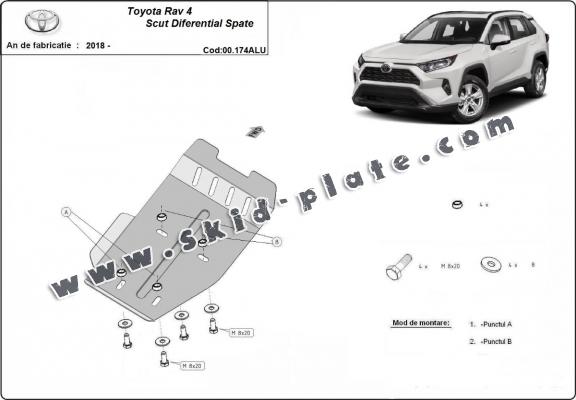 Aluminum diferential skid plate for Toyota Rav4