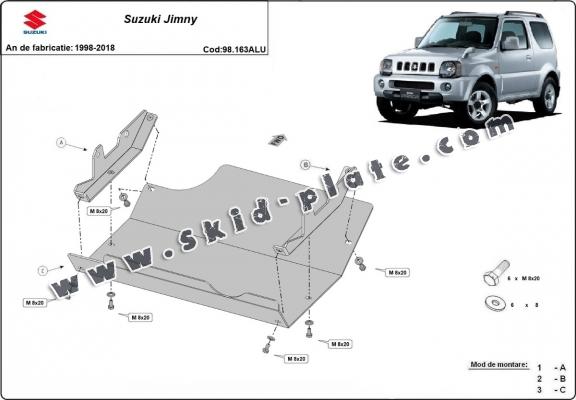 Skid plate for Suzuki Jimny - aluminum