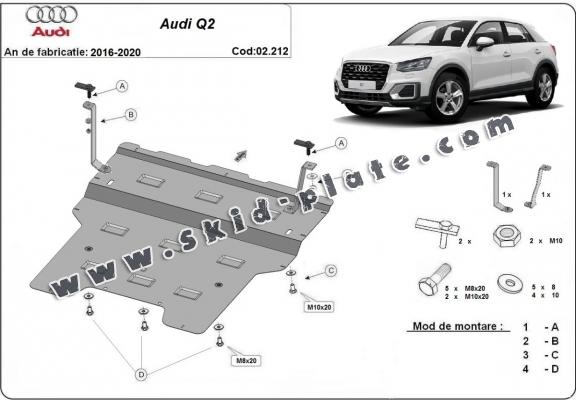 Steel skid plate for Audi Q2