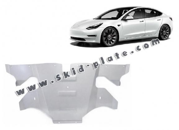 Rear electric aluminum motor skid plate - Tesla Model 3 AWD
