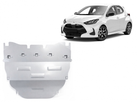 Aluminum skid plate for Toyota Yaris