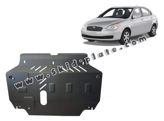Steel skid plate for Hyundai Accent