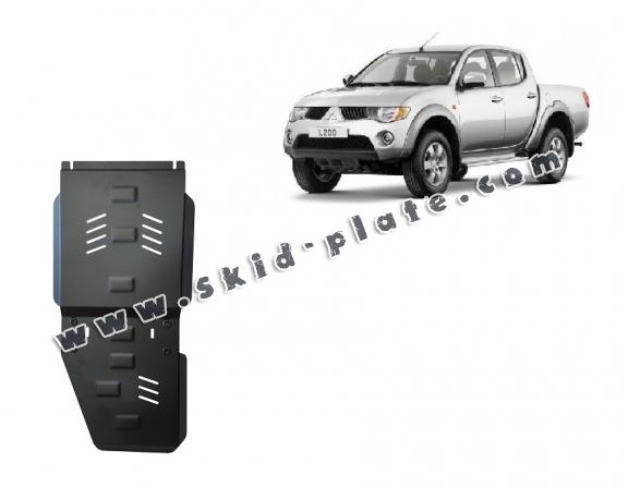 Steel gearbox and differential skid plate for Mitsubishi L 200