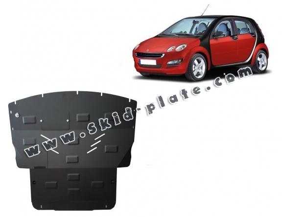 Steel skid plate for the protection of the engine and the gearbox for Smart FourFour petrol