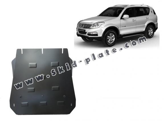 Steel gearbox skid plate for SsangYong Rexton 2