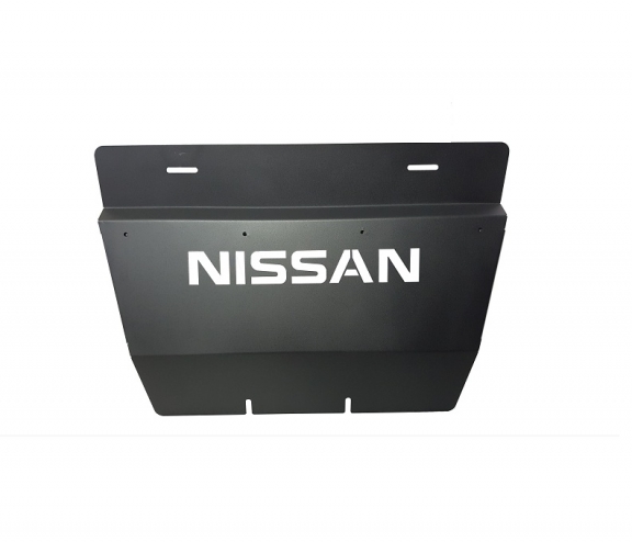Steel radiator skid plate for Nissan Navara D40