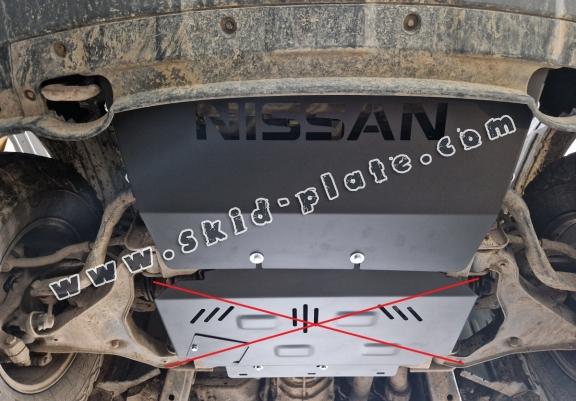 Steel radiator skid plate for Nissan Navara D40