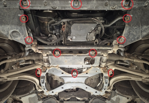 Steel skid plate for Audi Q5