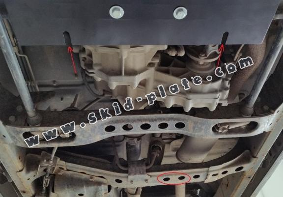 Steel gearbox skid plate for Nissan Pick Up