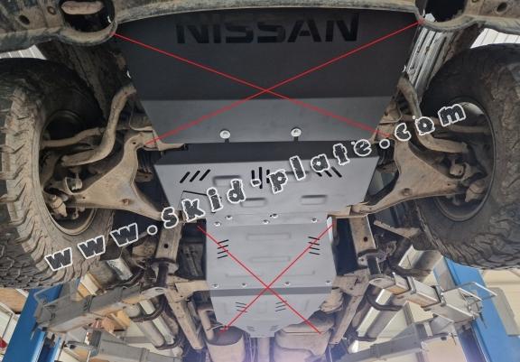 Aluminum skid plate for Nissan Pathfinder
