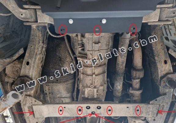 Aluminum gearbox skid plate for Nissan Navara
