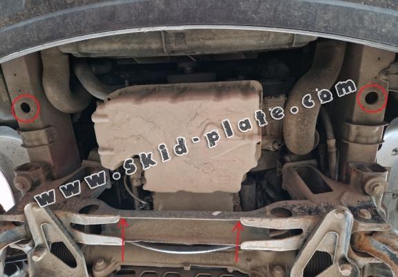 Aluminum skid plate for the protection of the engine and the gearbox for Mercedes Sprinter