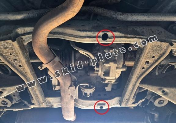 Steel diferential skid plate for Nissan Qashqai J12