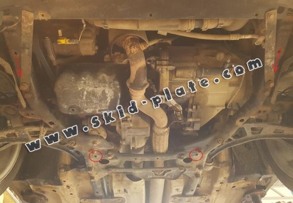 Steel skid plate for the protection of the engine and the gearbox for Mini Countryman R60