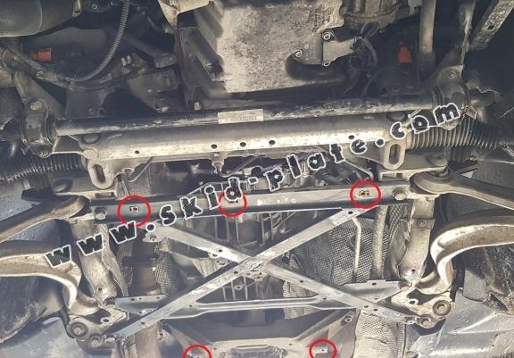 Steel gearbox skid plate for Audi A5