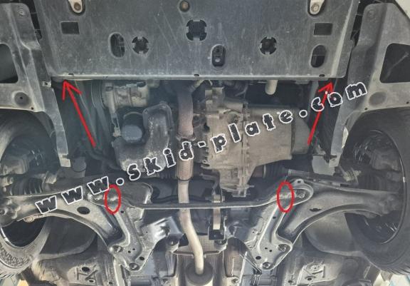 Steel skid plate for Citroen DS3