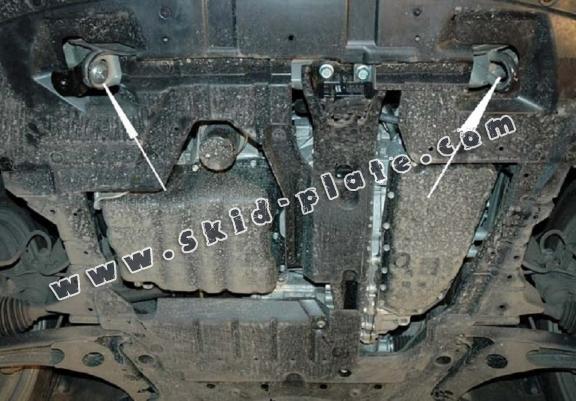 Steel skid plate for the protection of the engine and the gearbox for Mitsubishi ASX