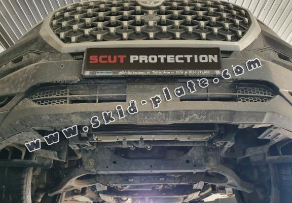Steel gearbox skid plate for SsangYong Rexton