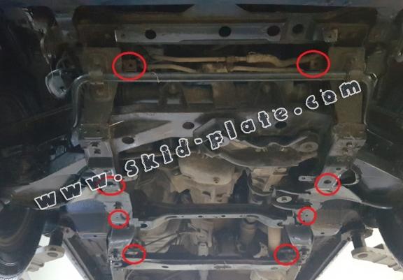 Steel gearbox skid plate for Daihatsu Terios