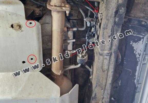 Steel DPF sensor skid plate  for Toyota Hilux