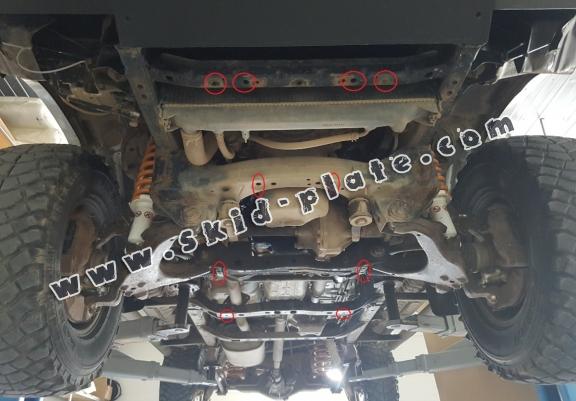 Steel gearbox skid plate for Toyota Land Cruiser J90