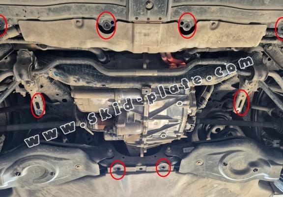 Rear electric motor skid plate for Tesla Model 3 AWD