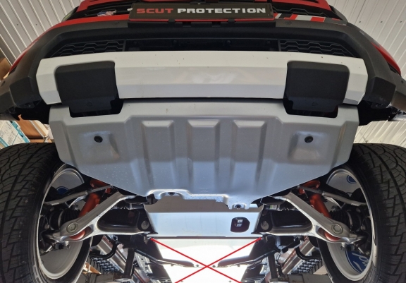 Aluminum skid plate for Ford Ranger Raptor