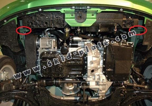 Steel skid plate for Mazda 2