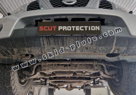 Steel skid plate for Nissan Navara D40