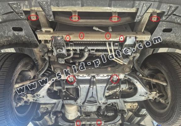 Steel skid plate for the protection of the engine and the radiator for Maxus T60 Max