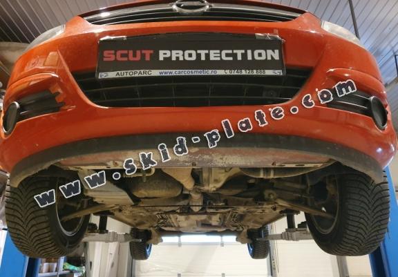 Steel skid plate for Opel Corsa D