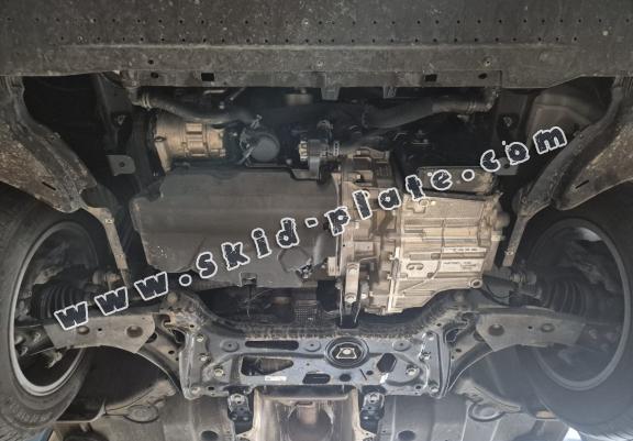 Aluminum skid plate for the protection of the engine and the gearbox for VW Golf 7