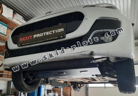 Steel skid plate for Peugeot 107