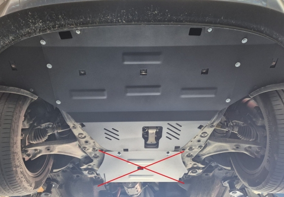 Steel skid plate for Hyundai Santa Fe